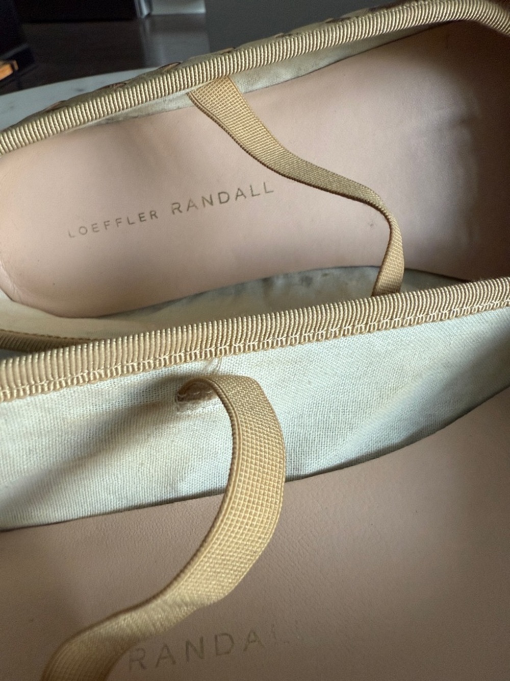 Loeffler Randall Leonie Gold Woven Ballet Flat Size 8.5 - Picture 4 of 11
